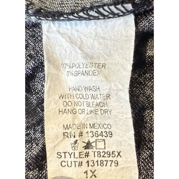 SJS Kimono Womens Sz 1X Black Burnout Velvet Fringe Boho Fairygrunge Whimsigoth - Picture 5 of 8